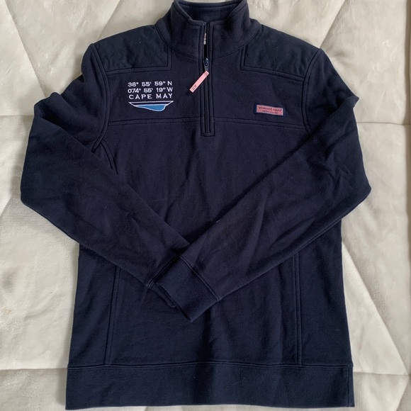 Vineyard Vines Quarter Zip, w/ cape may coordinates - Picture 1 of 3